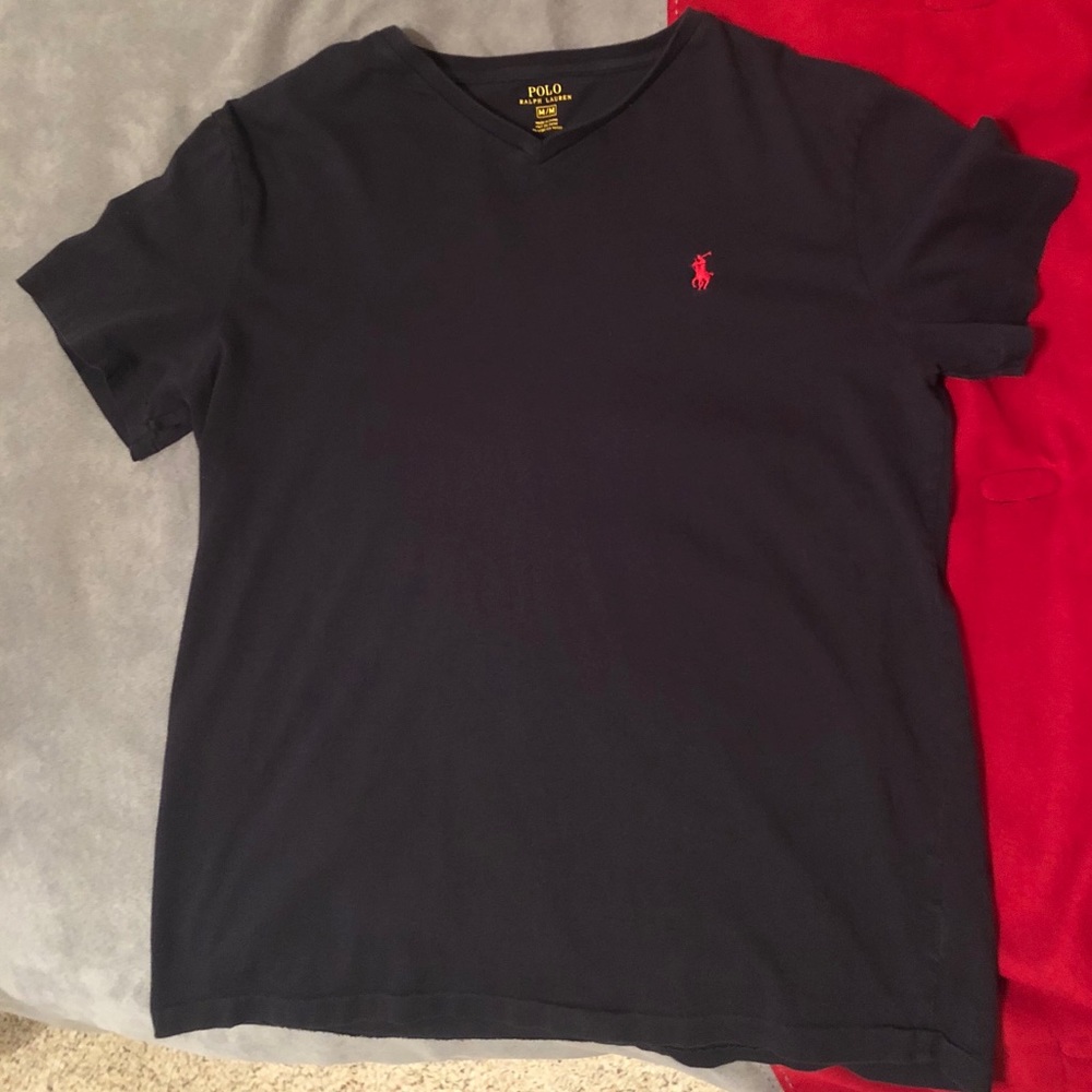 M Polo Ralph Lauren T-shirt Navy with red pony